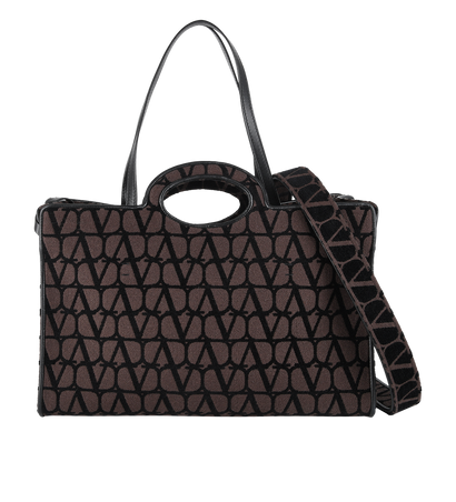 Le Troisième Toile Iconographe Tote, &pound;795, Handbags, Brown, Canvas, Front view